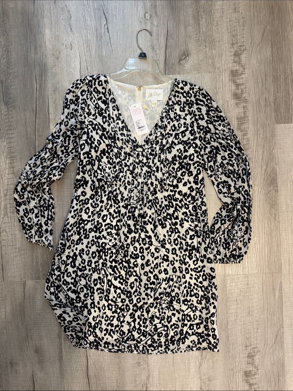 Lilly Pulitzer Black and White Leopard-Print Mini Dress